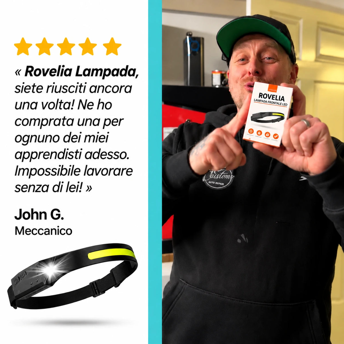 Rovelia™ – Lampada frontale LED