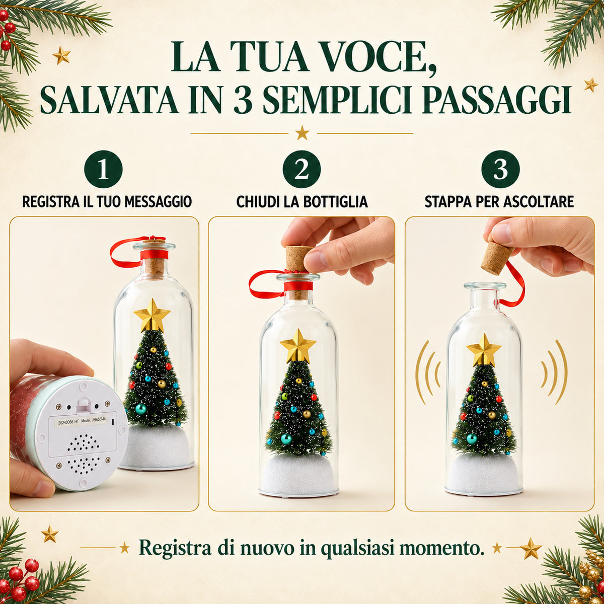 Rovelia™ – Albero di Natale per registrare messaggi